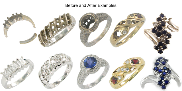 before and after images of jewellery
